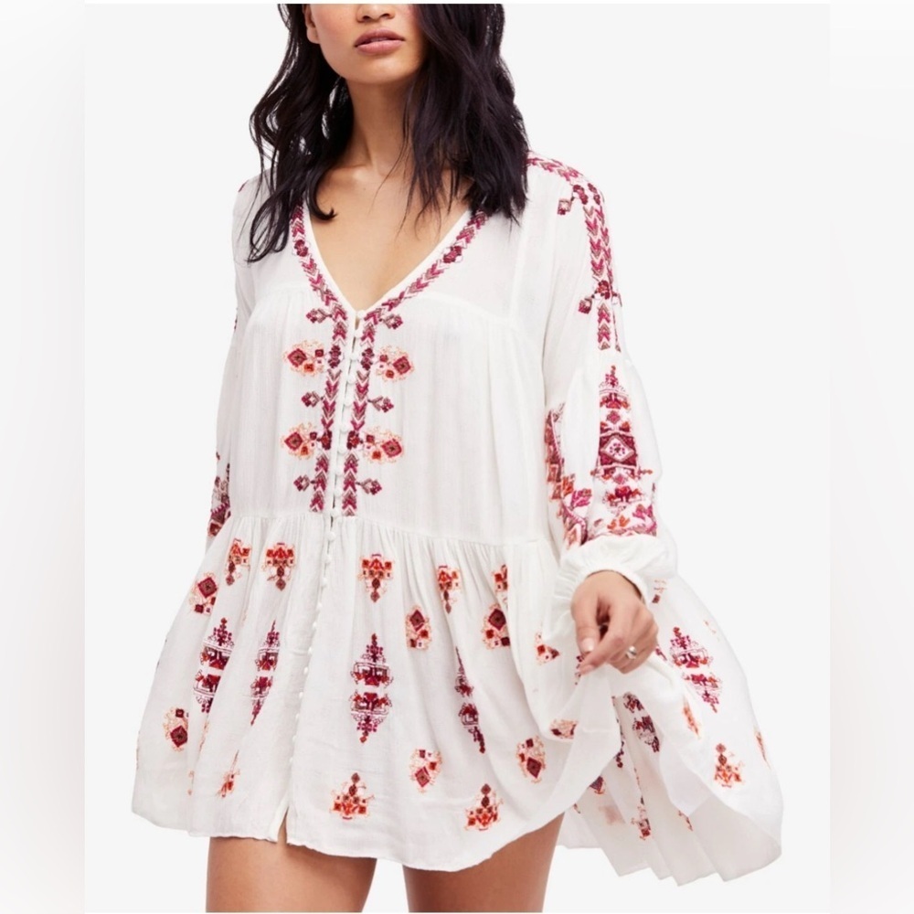 Free People Arianna Tunic in Ivory Size M